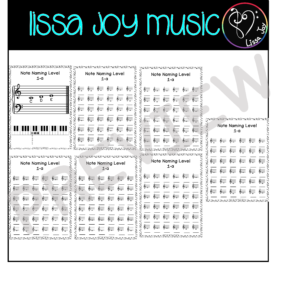 Music Note Reading Worksheets L1 | Bass A to Treble E