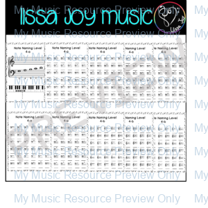 Music Note Reading Worksheets L4 | G positions