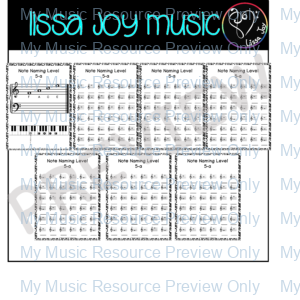 Music Note Reading Worksheets L5 | Treble Clef Lines and Spaces