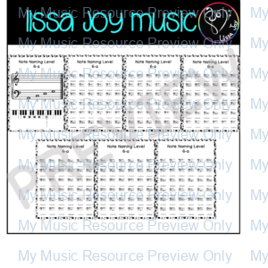 Music Note Reading Worksheets L6 | Bass Clef Lines and Spaces